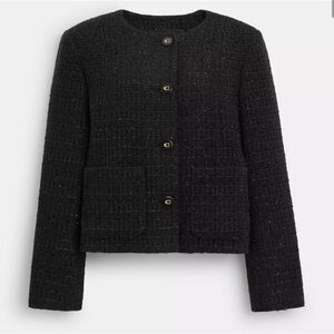 Coach Charcoal Tweed Jacket size XL